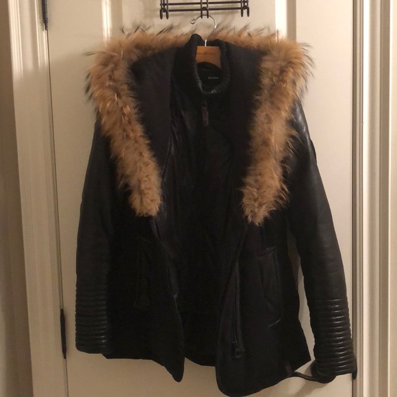 Rudsak, leather sleeve parka - Picture 3 of 4